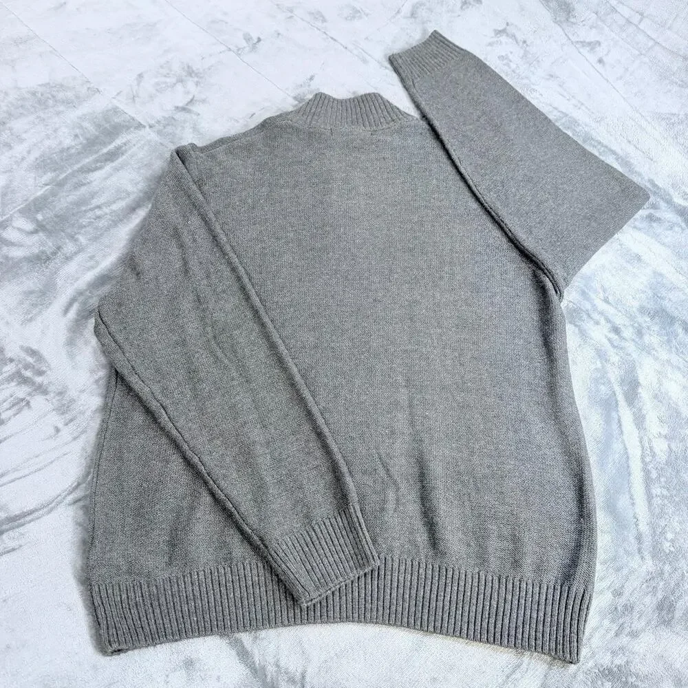 Bundle 2 Tricots St Raphael Mens Sweater Sherpa Lined 1/4 Button Mock Neck Sz XL - Picture 5 of 16